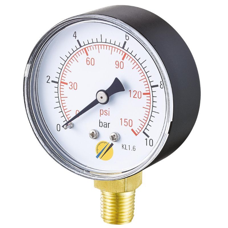 Manomètre sec Radial 0 + 1,6 bars 1/4" - Ø63