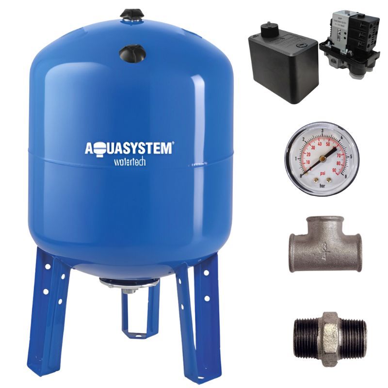 Kit réservoir vessie AQUASYSTEM vertical 100L - 1''