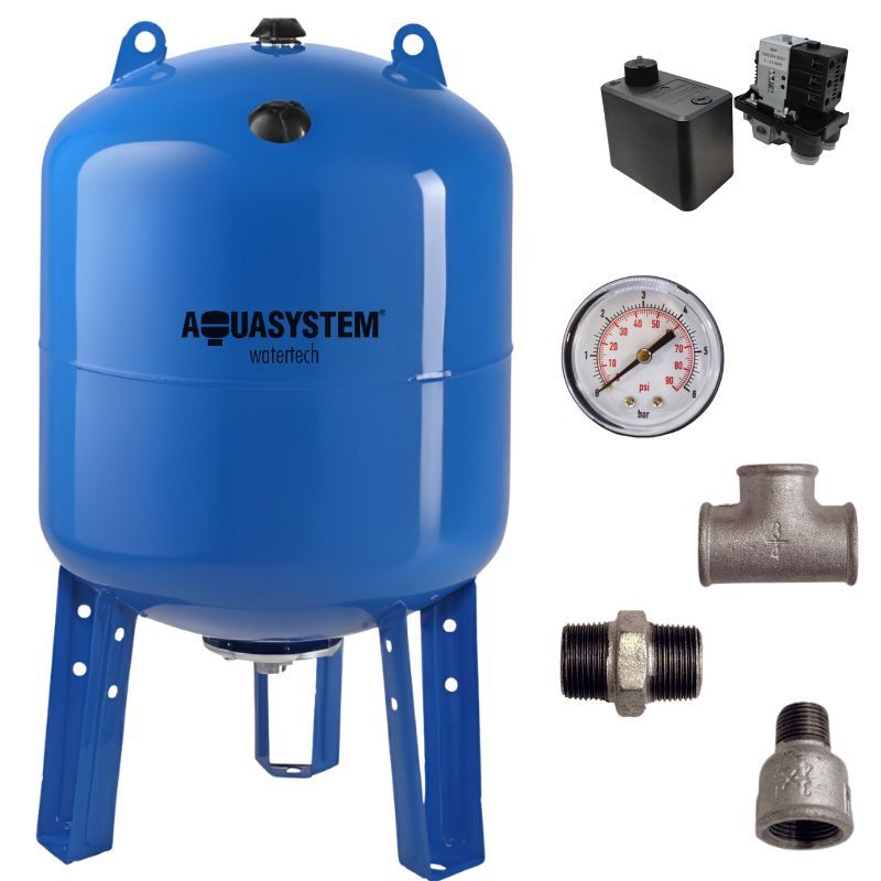 Kit réservoir vessie AQUASYSTEM vertical 300L - 1''