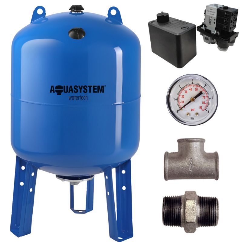 Kit réservoir vessie AQUASYSTEM vertical 500L - 1''1/4