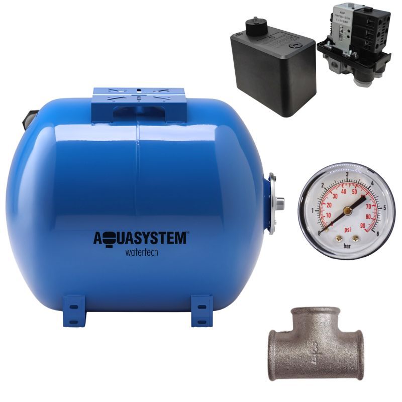 Kit réservoir vessie AQUASYSTEM horizontal 24L - 1''