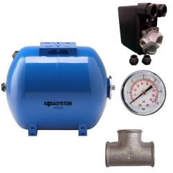 Kit réservoir vessie AQUASYSTEM horizontal 80L - 1''